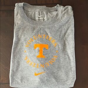 Nike Gray T-Shirt with Orange Volunteers Logo (xxl, but runs smaller)